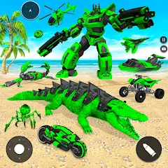 Crocodile Animal Robot Games — МОД Много денег и все роботы открыты