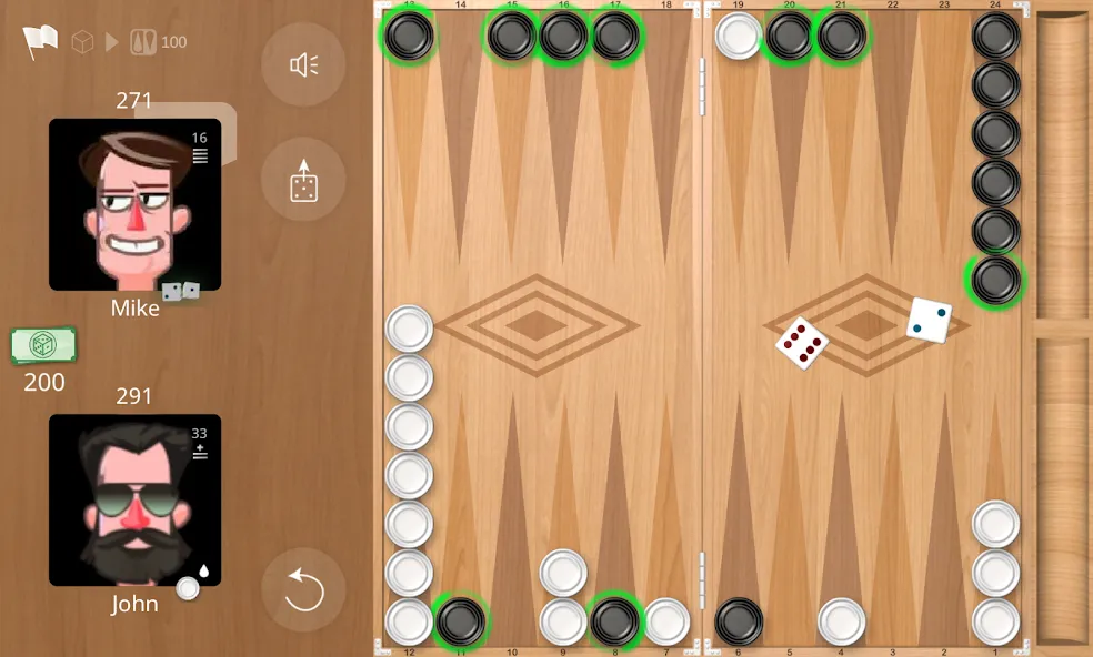 Backgammon Online — скриншот 3