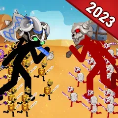 Stickman Battle 2: Empires War MOD на телефон — Много денег и кристаллов