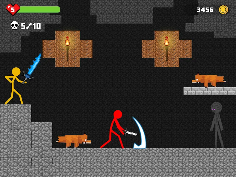 Stick-man Battle - Craft World — скриншот 1