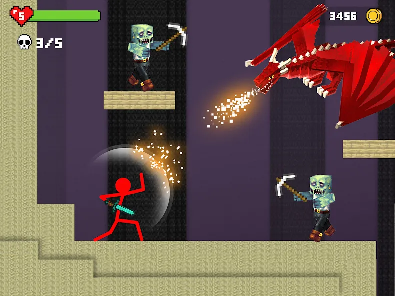Stick-man Battle - Craft World — скриншот 4
