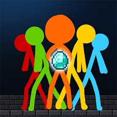 Скачать Stick-man Battle - Craft World MOD — Много денег и кристаллов