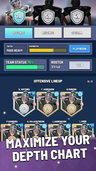 Blitz Football Franchise 2024 — скриншот 4 Blitz Football Franchise 2024 — скриншот 4