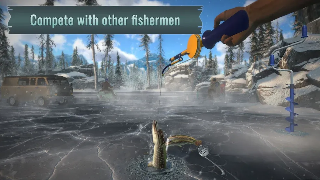 Ice fishing game. Catch bass. — скриншот 2