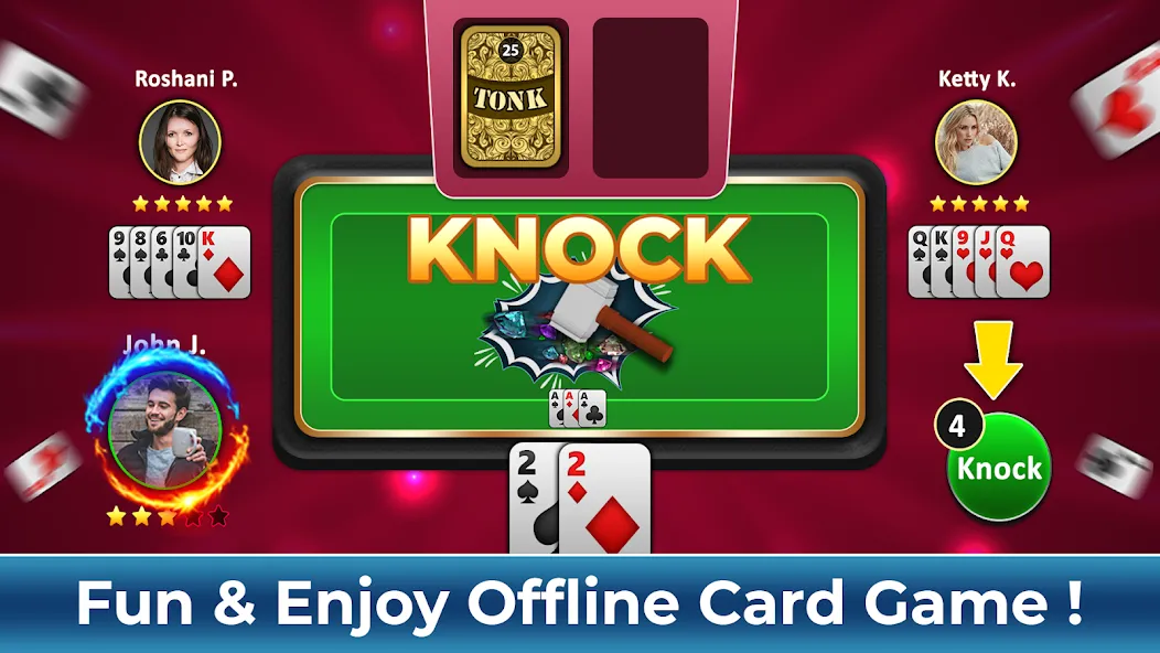Tonk Rummy Card Game — скриншот 5