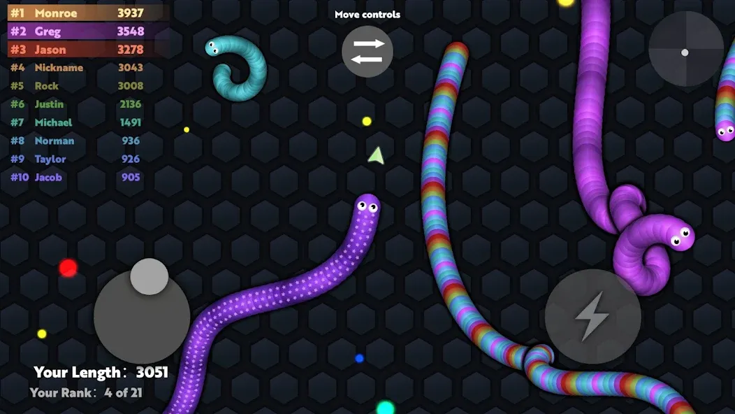 Slide.io - Hungry Snake Game — скриншот 3 Slide.io - Hungry Snake Game — скриншот 3