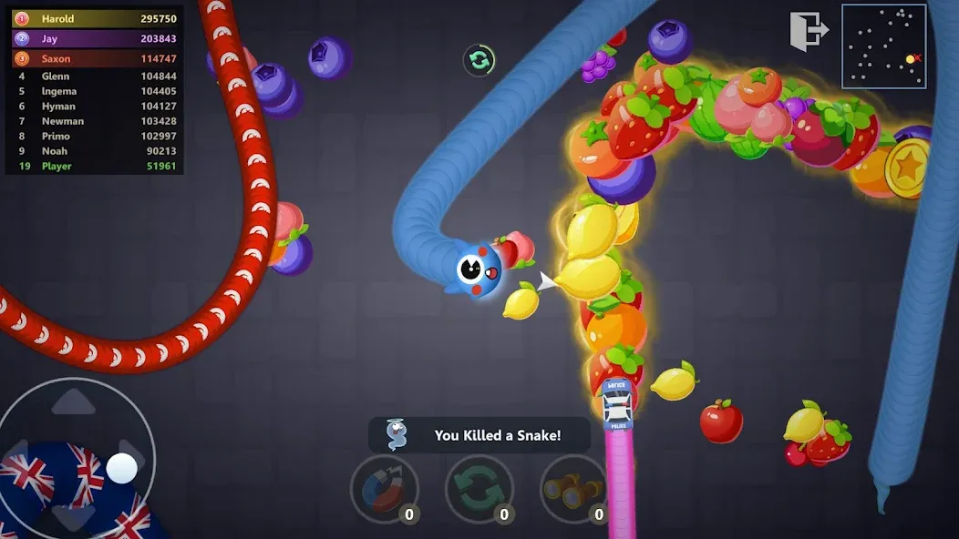 Snake War™ Hungry Worm.io Game — скриншот 3