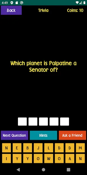 Quiz For SW Fans — скриншот 1 Quiz For SW Fans — скриншот 1