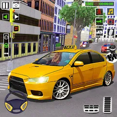 Скачать City Taxi Games-Taxi Car Games MOD — Много денег