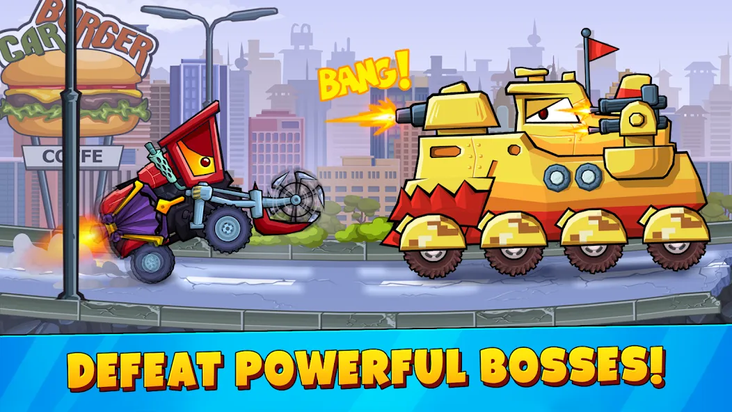 Car Eats Car 3 Hill Climb Race — скриншот 1