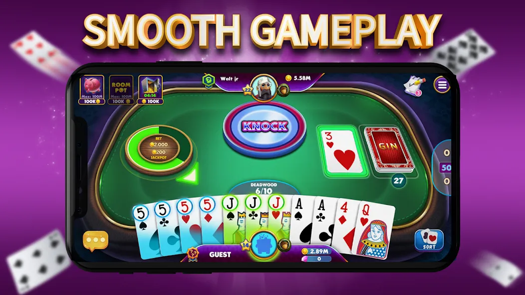Gin Rummy Elite: Online Game — скриншот 2