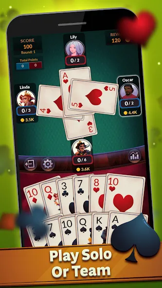Spades - Offline Card Games — скриншот 2