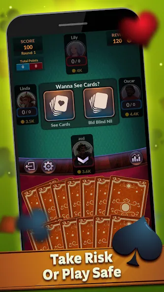 Spades - Offline Card Games — скриншот 3