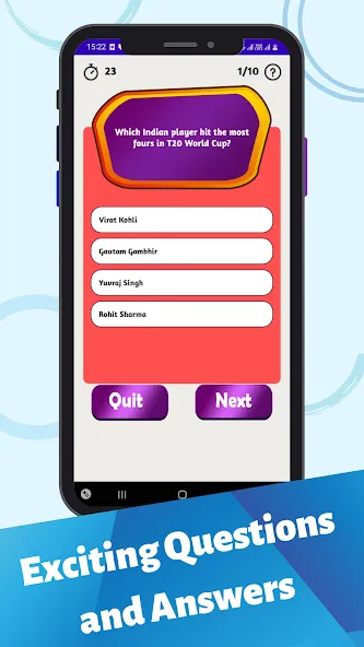 Cricket Quiz Game — скриншот 4