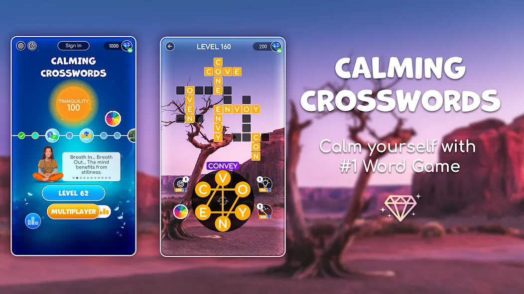 Calming Crosswords Word Puzzle — скриншот 1