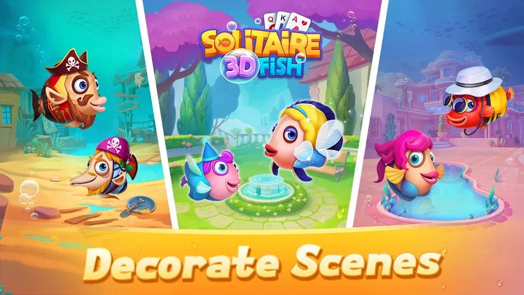 Solitaire 3D Fish — скриншот 2