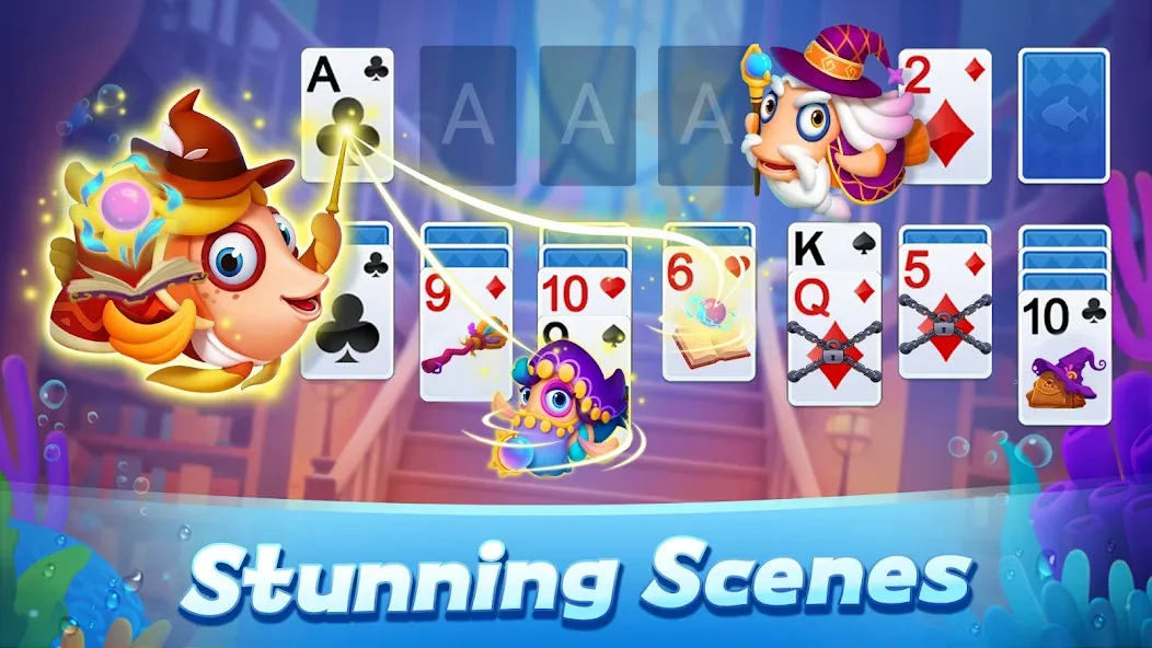 Solitaire 3D Fish — скриншот 3
