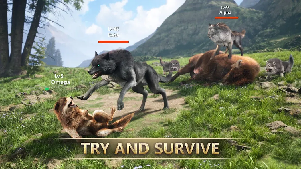 Wolf Game: Wild Animal Wars — скриншот 1