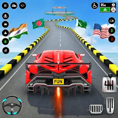 Скачать GT Car Stunt : Ramp Car Stunts MOD на Андроид — Много денег