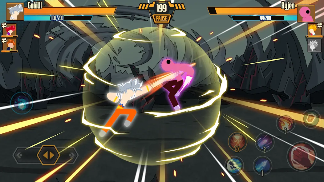 Stickman Dragon Fight - Super — скриншот 1