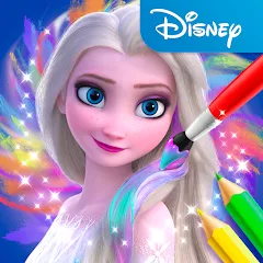 Взломанная Disney Coloring World на Андроид — Все открыто