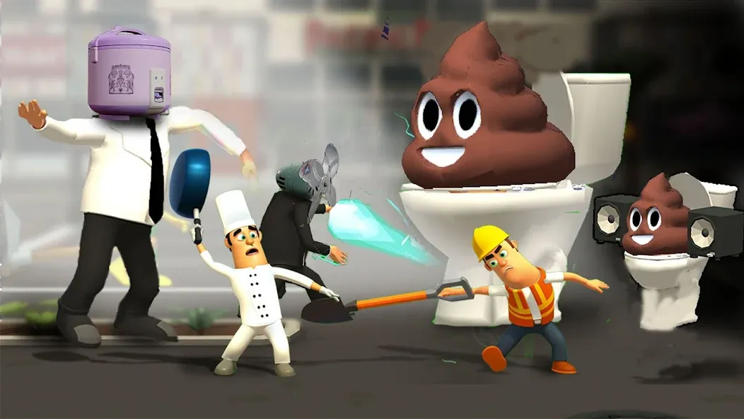 War Job: Toilet Battle — скриншот 1