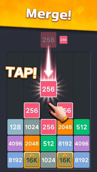 Drop Merge : Number Puzzle — скриншот 3