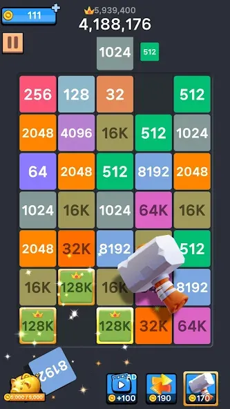 Drop Merge : Number Puzzle — скриншот 5
