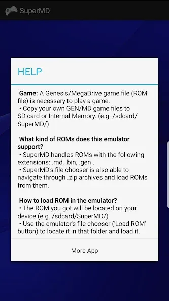 SuperMD (All in One Emulator) — скриншот 2 SuperMD (All in One Emulator) — скриншот 2