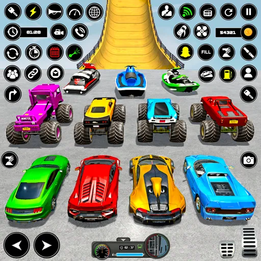 Crazy Ramp Car Stunt Master 3D — скриншот 1