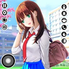 Скачать Anime High School Life MOD — Много денег
