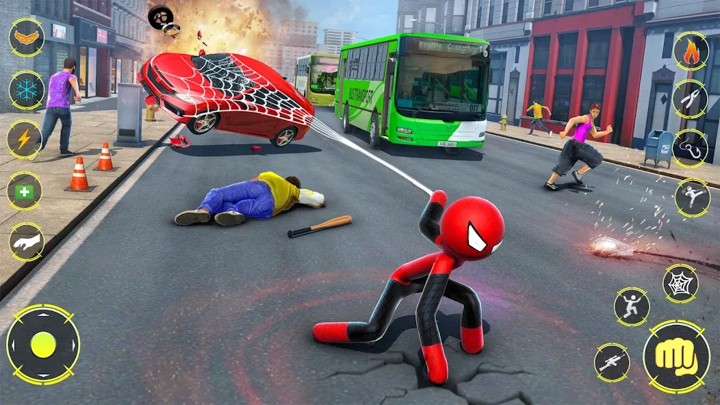 StickMan Rope Hero Spider Game — скриншот 3