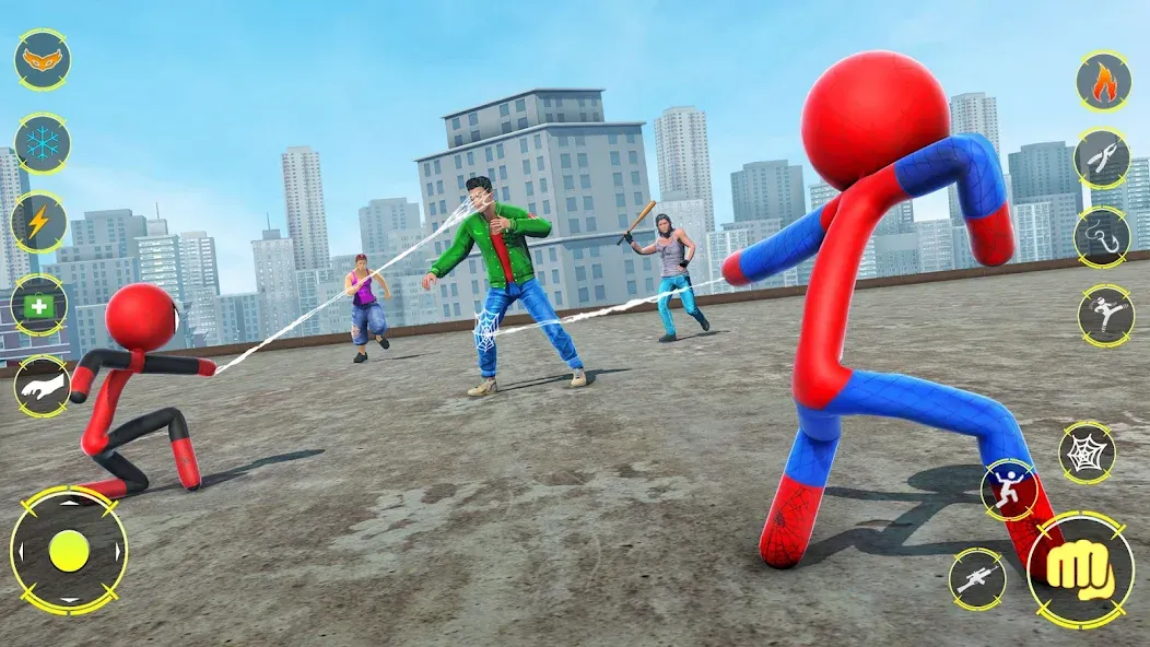 StickMan Rope Hero Spider Game — скриншот 4