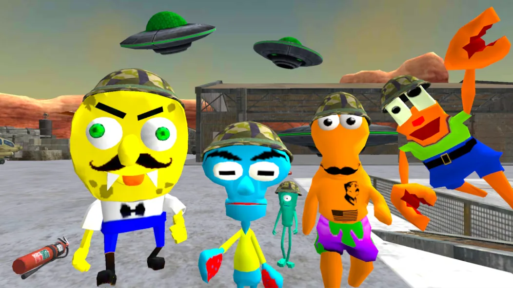 Sponge Area 51. Neighbor Alien — скриншот 1