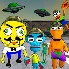 Скачать Sponge Area 51. Neighbor Alien MOD на Андроид — Много денег