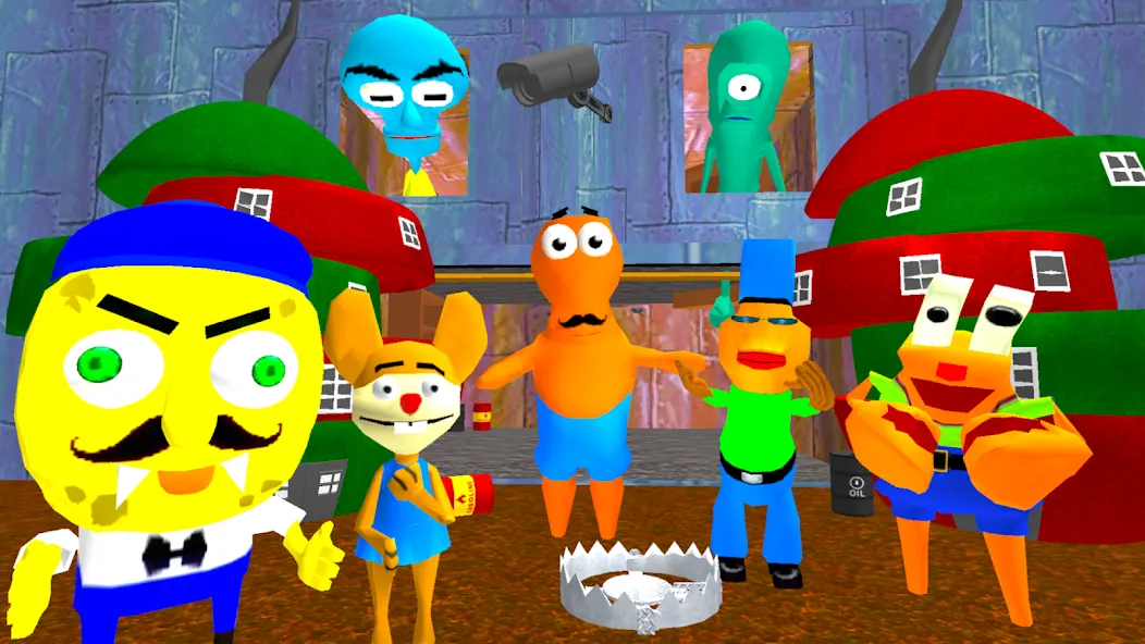 Sponge Neighbor Escape 3D — скриншот 1 Sponge Neighbor Escape 3D — скриншот 1