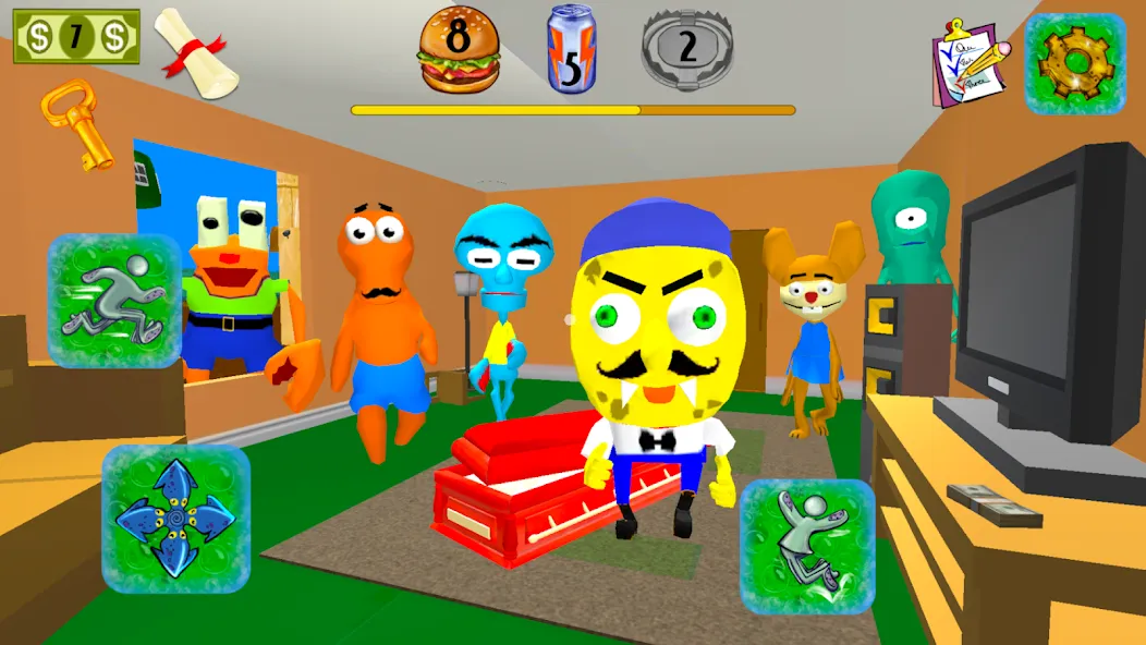 Sponge Neighbor Escape 3D — скриншот 4 Sponge Neighbor Escape 3D — скриншот 4