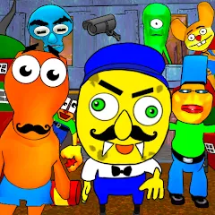 Скачать Sponge Neighbor Escape 3D — MOD на Андроид — Много денег