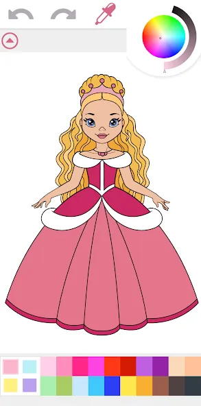 Princess Coloring Book Game — скриншот 1