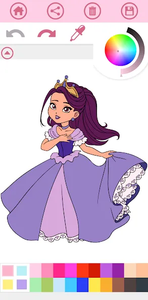 Princess Coloring Book Game — скриншот 3