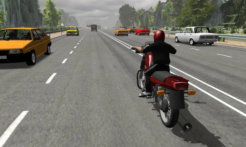 Russian Moto Traffic Rider 3D — скриншот 1