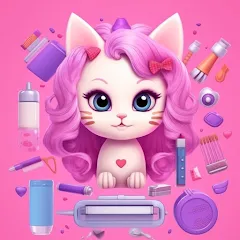 Idle Cat Makeover: Hair Salon на телефон — Много денег