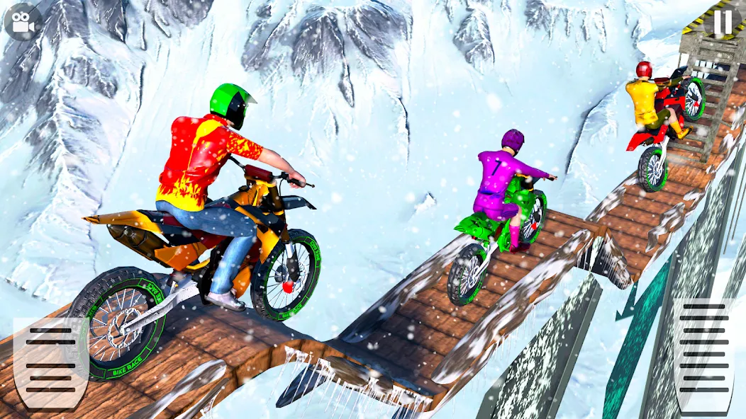 Snow Tricky Bike Stunt Race 3D — скриншот 4