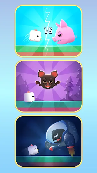 Square Bird - Flappy Chicken — скриншот 2 Square Bird - Flappy Chicken — скриншот 2