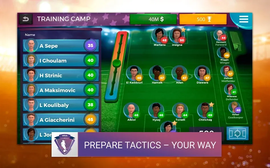 WSM - Women's Soccer Manager — скриншот 5