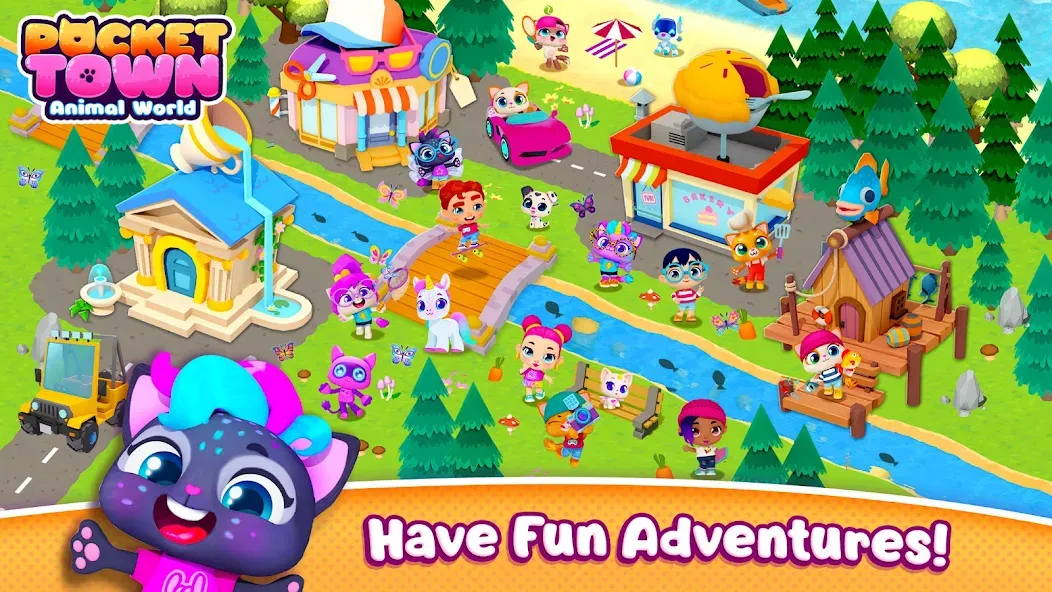 Pocket Town - Animal World — скриншот 1