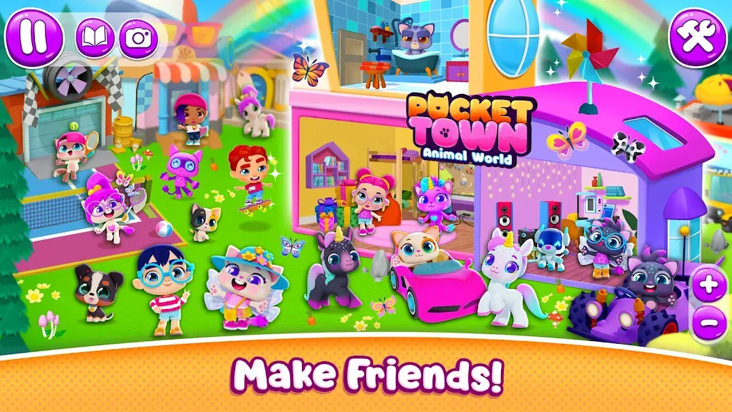 Pocket Town - Animal World — скриншот 3
