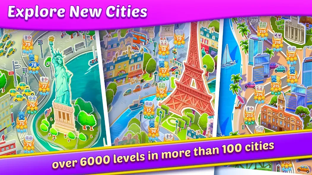 Mahjong City Tours: Tile Match — скриншот 3