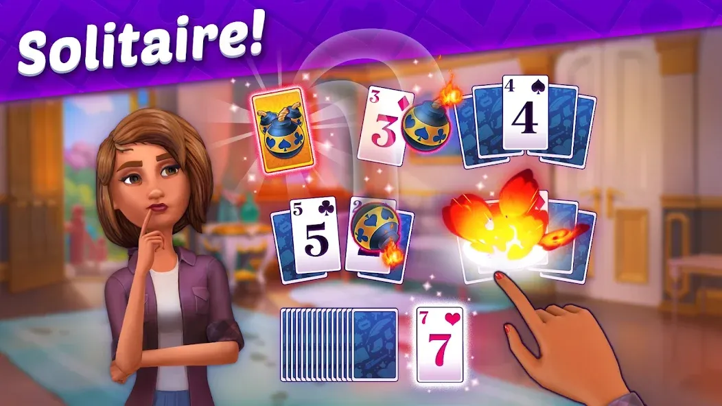 Solitaire Story - Ava's Manor — скриншот 3