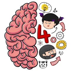 Взломанная Brain Test 4: Tricky Friends на Андроид — Много подсказок и без рекламы